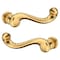 Baldwin Lever Lifetime Satin Brass Door Levers Lifetime Satin Brass 5104 5104.044.MR - alternate 2